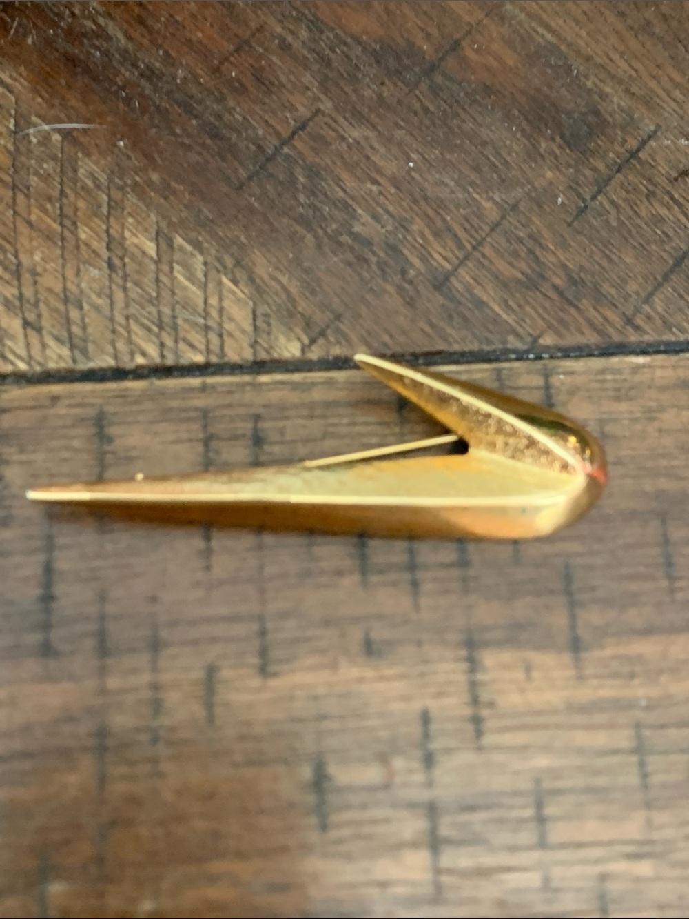 Gold-tone Swoosh Logo Brooch Pin
